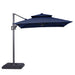 Fida 8 Ft Square Umbrella w/ Double Top + 37" Large Base - Blue