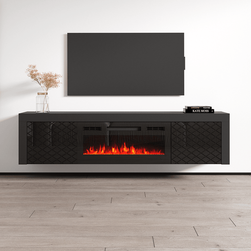 Dia BL-EF Floating Fireplace TV Stand