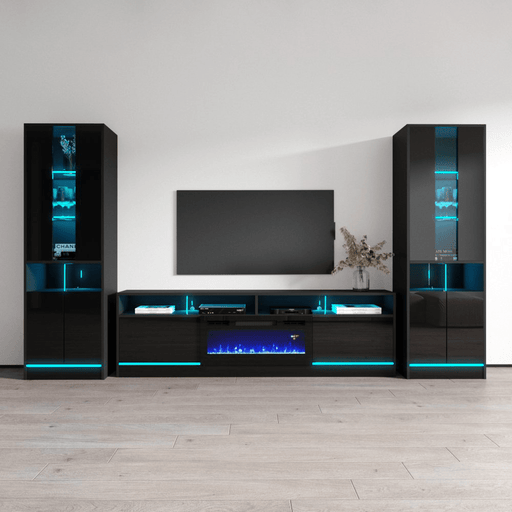 Disparo BL05-BK-BK Fireplace Entertainment Center