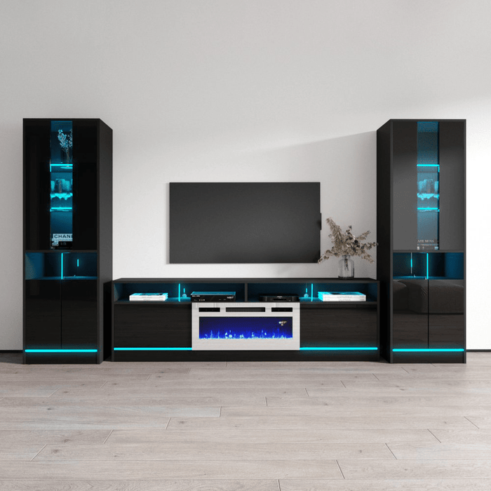 Disparo WH05-BK-BK Fireplace Entertainment Center