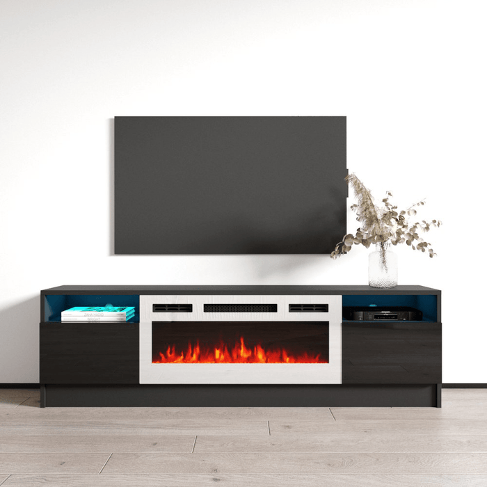 Duke 01 WH-EF Fireplace TV Stand