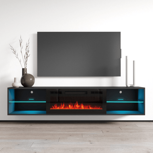 Lima BL-EF Floating Fireplace TV Stand