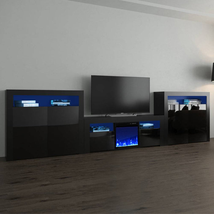 Milano 145EF-2D-2D Fireplace Entertainment Center