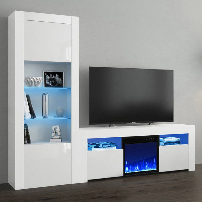 Milano 145EF-BK Fireplace Entertainment Center