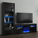 Milano 145EF-BK Fireplace Entertainment Center