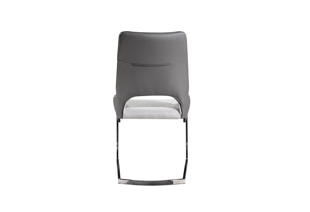 D1119 LIGHT GREY/DARK GREY DINING CHAIR