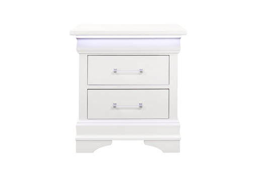 CHARLIE WHITE NIGHTSTAND WITH LED