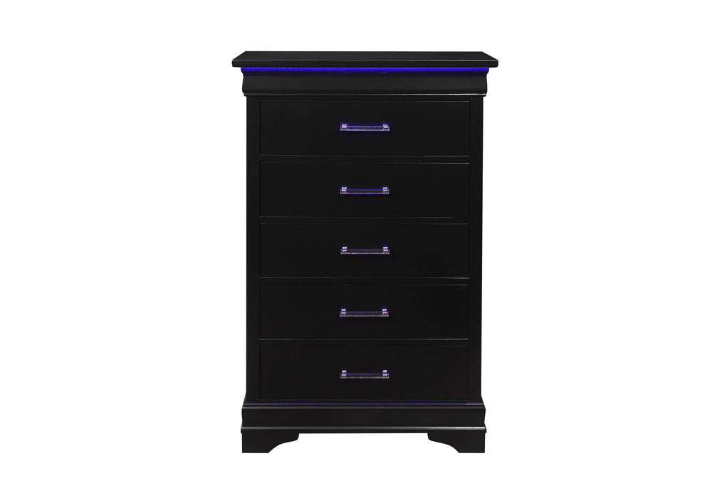 CHARLIE BLACK CHEST WITH LED