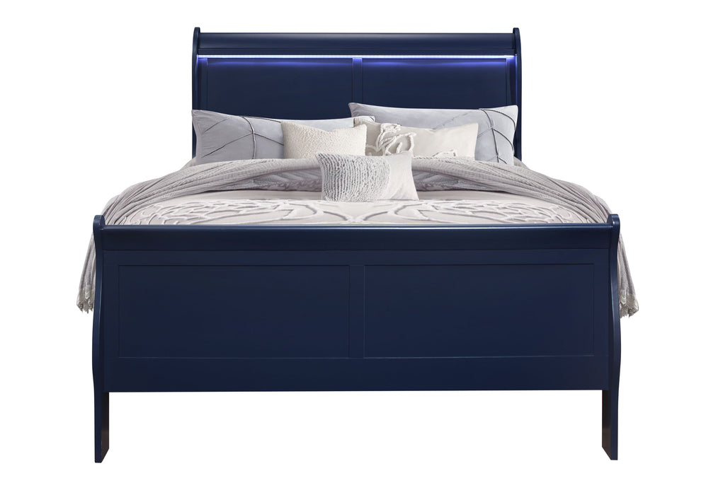 CHARLIE BLUE BED WITH LED