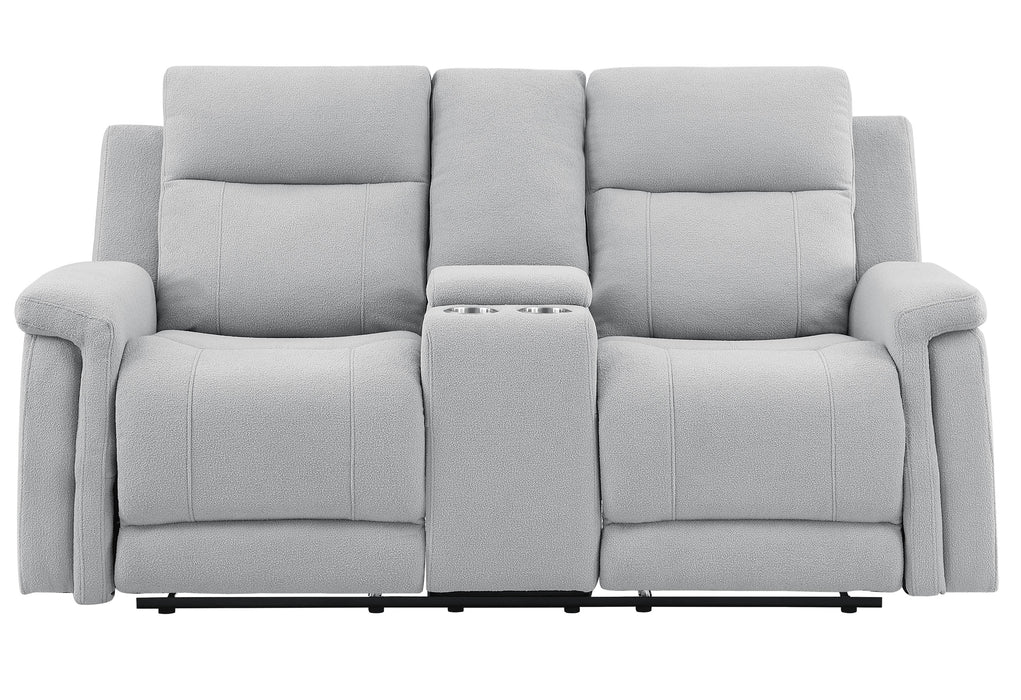 U1797 GREY CONSOLE RECLINING LOVESEAT