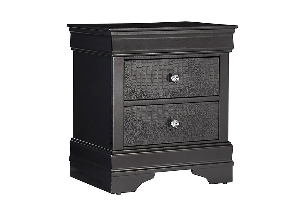 POMPEI METALLIC GREY NIGHTSTAND