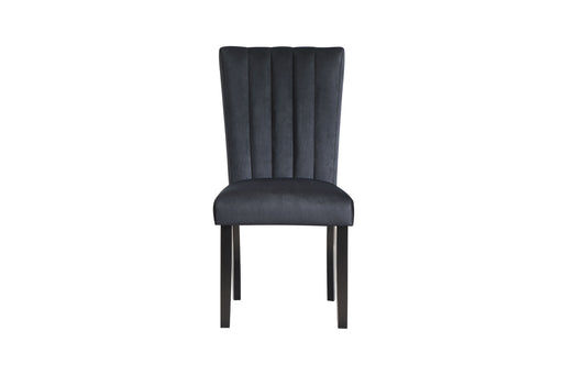 D8685 2 BLACK DINING CHAIRS