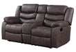 U5929 DARK BROWN CONSOLE RECLINING LOVESEAT