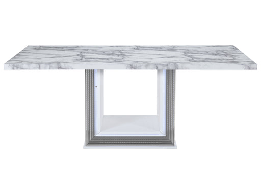 YLIME WHITE MARBLE DINING TABLE