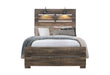 LINWOOD DARK OAK BED WITH BOOKCASE