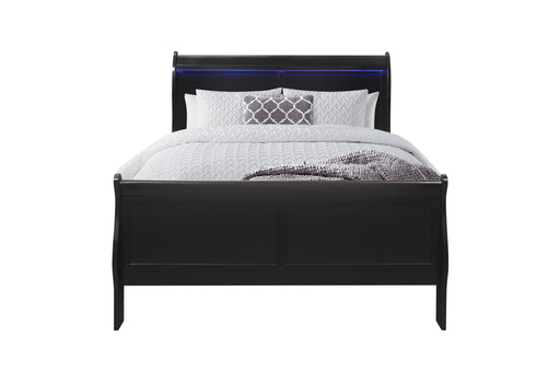 CHARLIE BLACK BED WITH LED