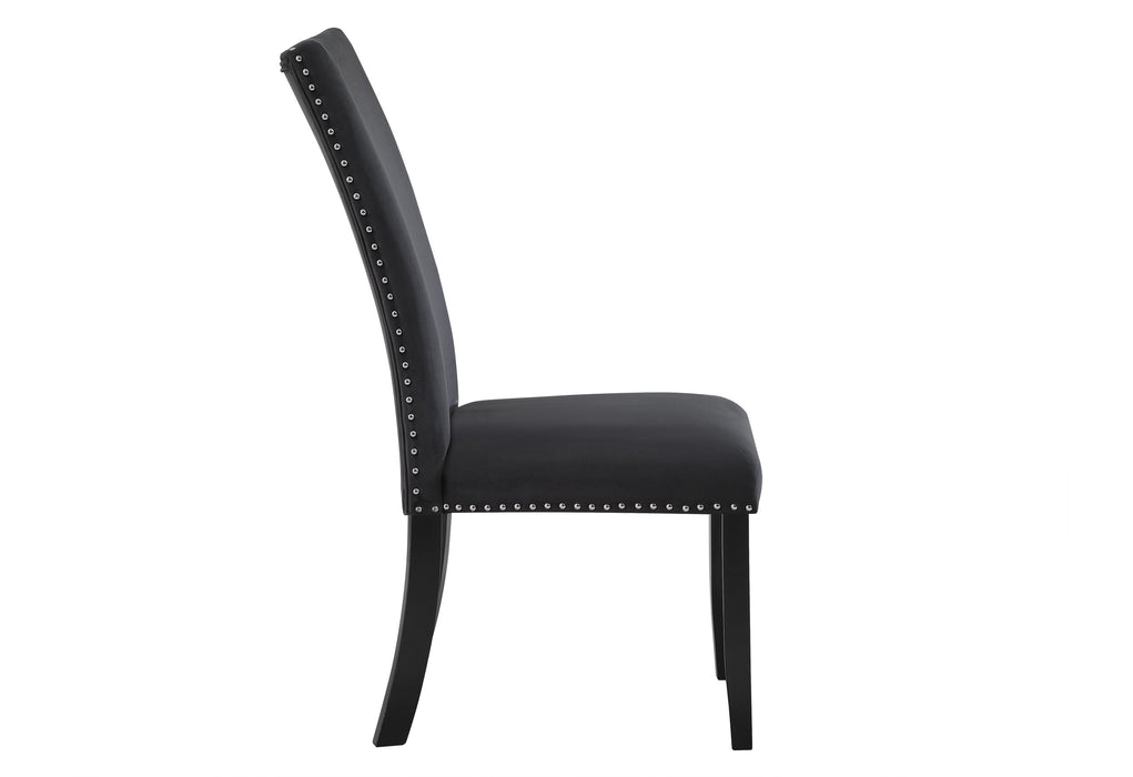 D03 2 BLACK DINING CHAIRS