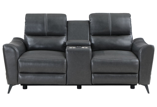 U1793 BLANCHE CHARCOAL POWER CONSOLE RECLINING LOVESEAT