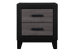 LISBON GREY AND BLACK NIGHTSTAND