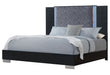 YLIME WAVY BLACK BED WITH LED