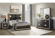 BLAKE BLACK/GOLD FULL BED GROUP WITH LAMPS