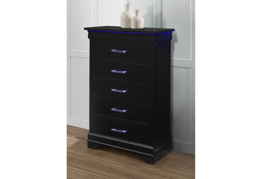 CHARLIE BLACK CHEST WITH LED