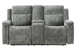 U1797 DARK GREY POWER CONSOLE RECLINING LOVESEAT