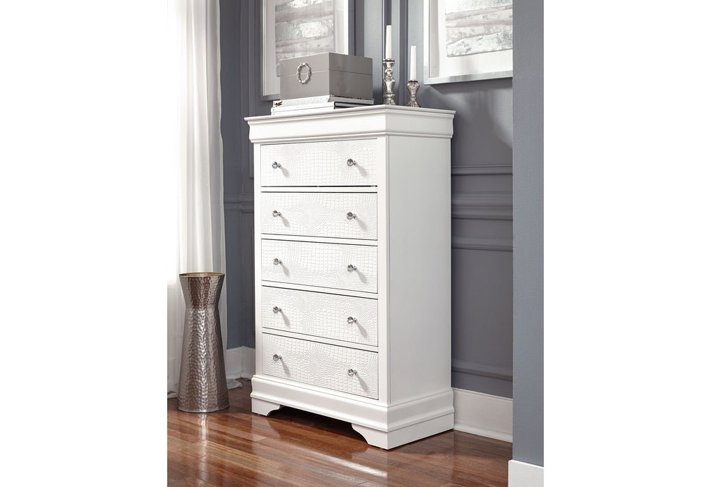 POMPEI METALLIC WHITE CHEST