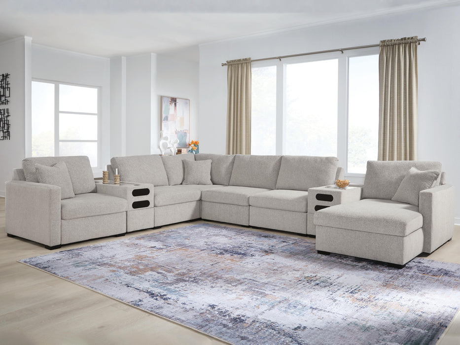 ModMax Luxe 8-Piece Sectional with Chaise and Audio Consoles - Right side