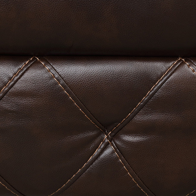 Osias Manual Loveseat - Brown