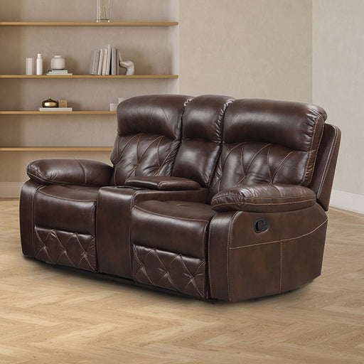 Osias Manual Loveseat - Brown