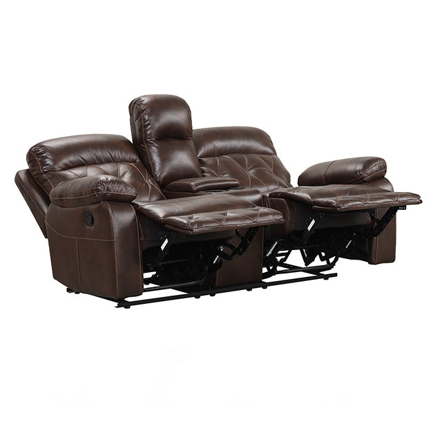 Osias Manual Loveseat - Brown