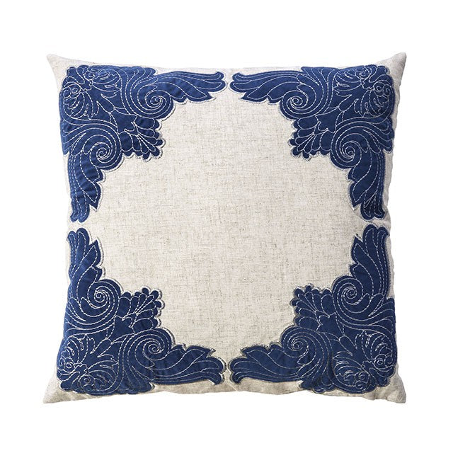 Beth Throw Pillow - Beige/Indigo