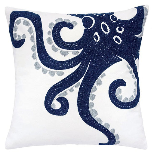 Maura Accent Pillow - White/Blue
