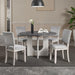 Oberto 5 Pc Round Dining Table Set - Gray