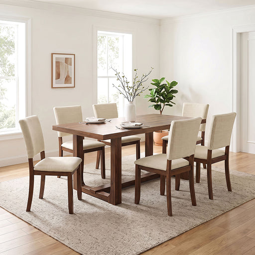 Salvino 7 Pc. Dining Table Set - Walnut
