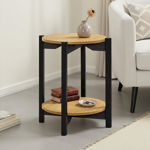 Hyde Round End Table - Oak