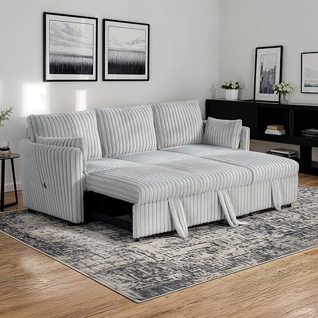 Denholme Sectional w/ Pull Out - Gray
