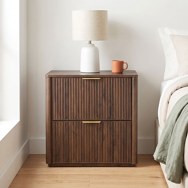 Lydd Nightstand w/ 2 Drawers - Walnut