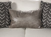 Hyde Park Oversized Sofa w/ Pillows - Gray