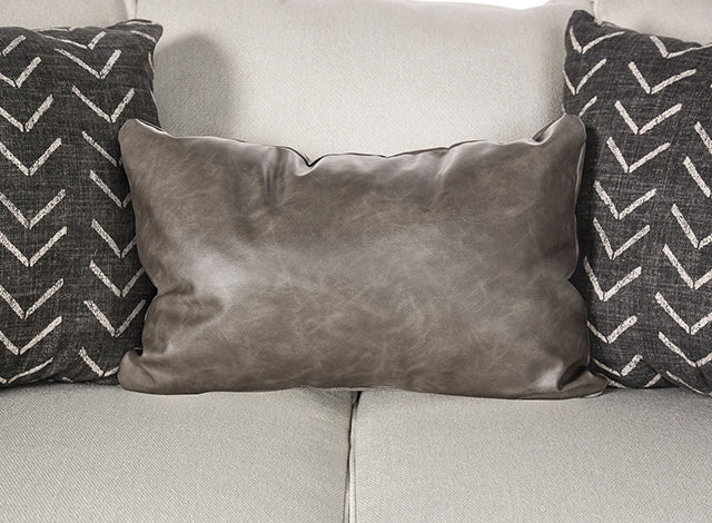 Hyde Park Oversized Sofa w/ Pillows - Gray