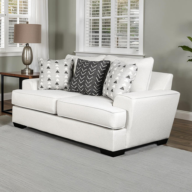 Hyde Park Loveseat w/ Pillows - Gray