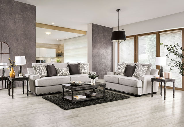 Picotee Sofa - Light Gray/Charcoal