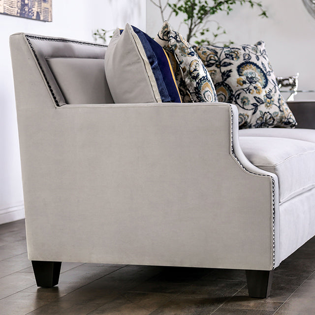 Montecelio Sofa - Light Gray/Navy