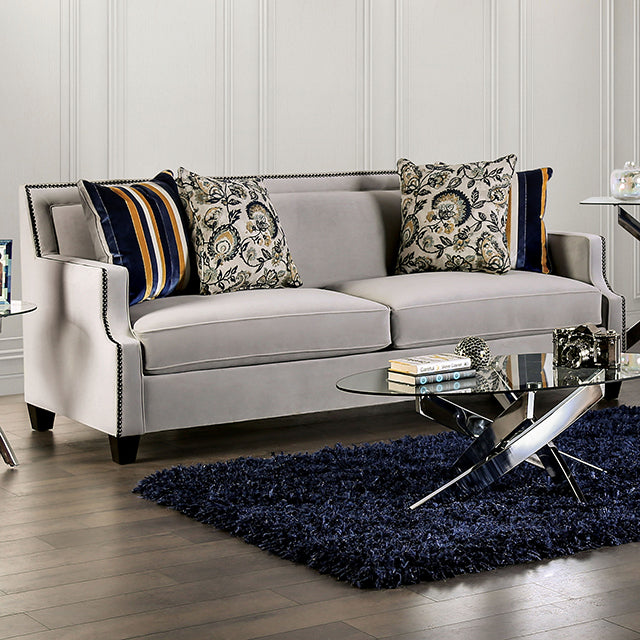 Montecelio Sofa - Light Gray/Navy