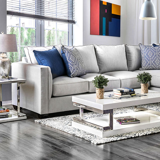 Ornella Sectional - Light Gray/Blue