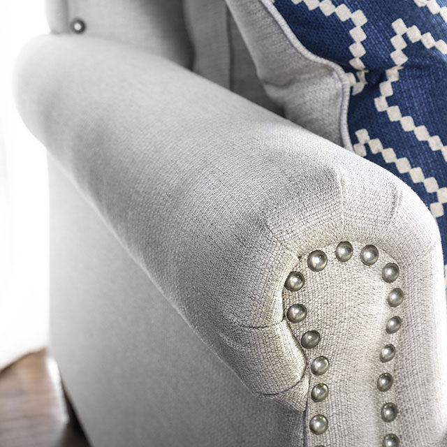 Giovanni Sofa - Beige/Blue