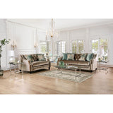 Elicia Love Seat - Champagne/Turquoise