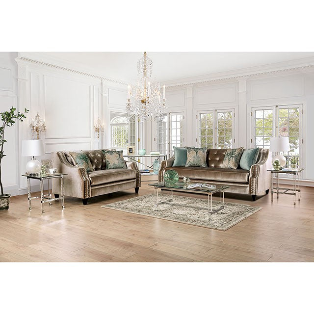 Elicia Sofa - Champagne/Turquoise
