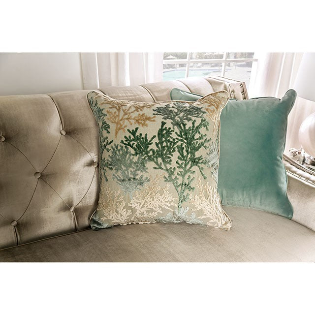 Elicia Sofa - Champagne/Turquoise